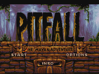 Pitfall Mayan Adventure title screen for Jaguar